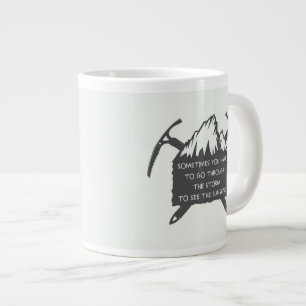 Vintage Äventyr Logotyp - emblem med Jumbo Mugg