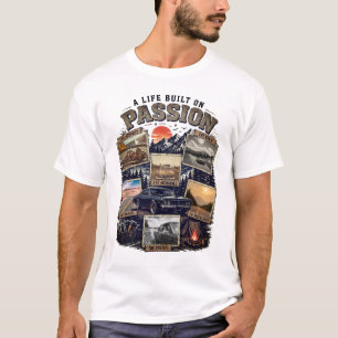 Vintage Äventyrsbil Grafisk Retro Road Trip Pappa T Shirt