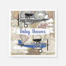 Vintage Aviator Flygplan & World Map Äventyr