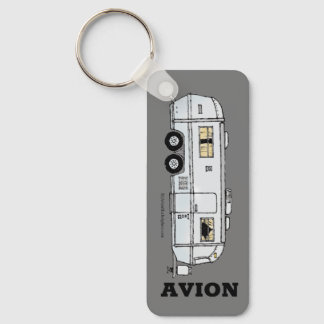 Vintage Avion Trailer Nyckel Fob, aluminium Nyckelring