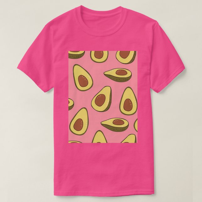 Vintage avocado mönster t shirt (Design framsida)