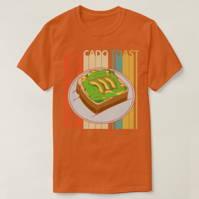 Vintage Avocado Toast T Shirt (Design framsida)