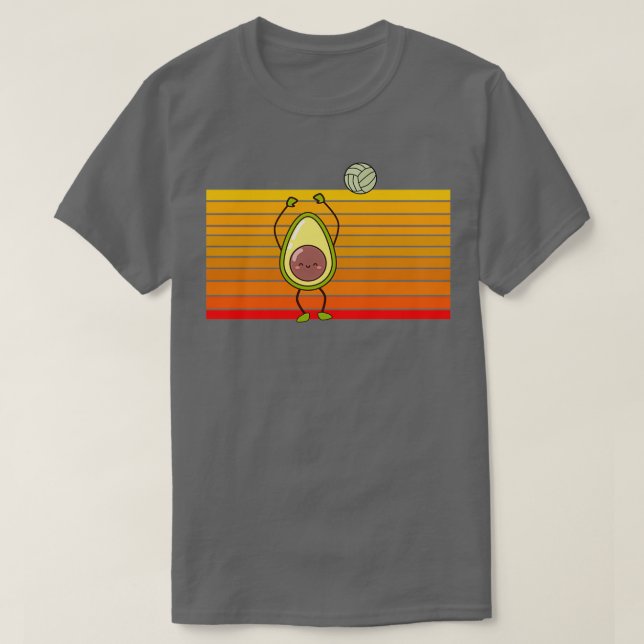Vintage avocado volleyball 1 t shirt (Design framsida)