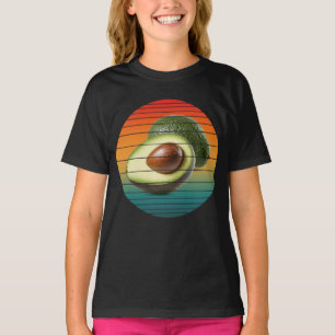 Vintage avokado frukt vegetarisk mat t shirt
