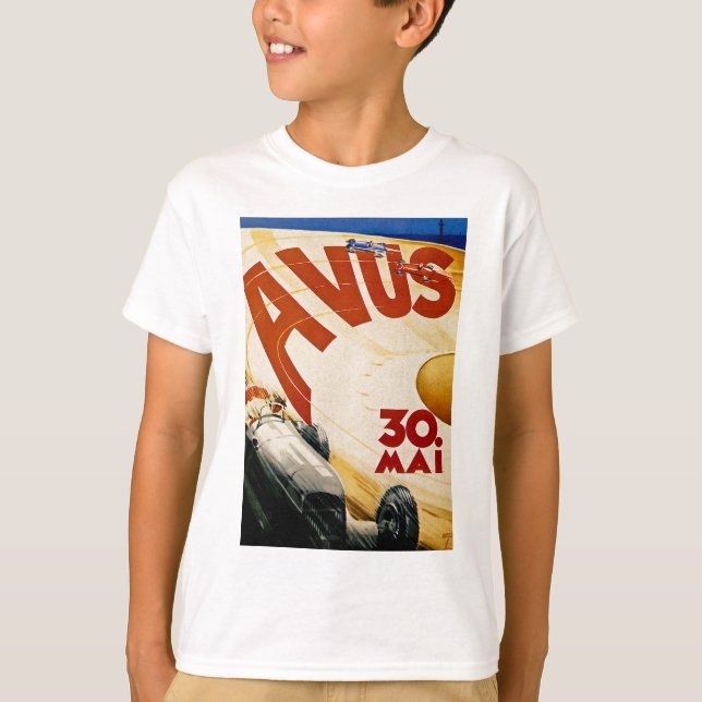 VINTAGE AVUS TÄVLING POSTER TRÖJA (Framsida)