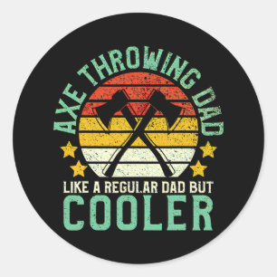 Vintage Ax Throwing Pappa Fars dag Runt Klistermärke