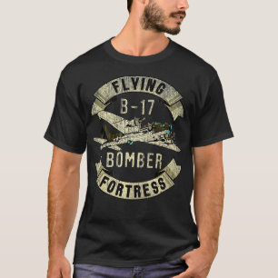 Vintage B17 Bomber WW2 Flygplan-flygplan Gr T Shirt