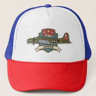 Vintage B-17 bombflygplanmärke Keps