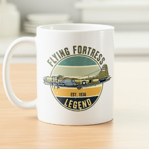 Vintage B-17 Flygande Fästning Legend Kaffemugg