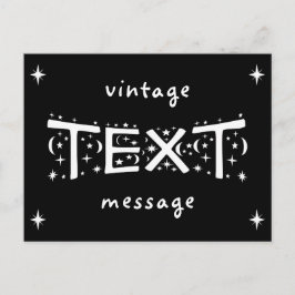 Vintage B&W-vykort för textmeddelande Vykort