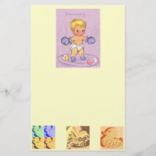Vintage Baby annons-/boxningshandskar Brevpapper