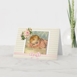 Vintage Baby: Barnstödsinbjudningar för flickor Inbjudan