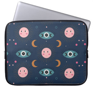 vintage baby boho, sömlös mönster. Hippie chic ba Laptop Fodral