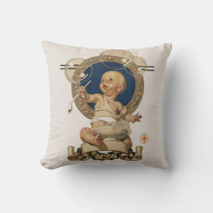 Vintage Baby Bubbles av J.C. Leyendecker Nursery Kudde