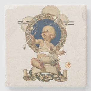 Vintage Baby Bubbles av J.C. Leyendecker Nursery Stenunderlägg