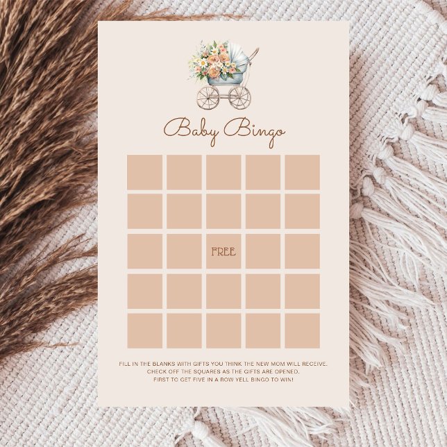 Vintage Baby Carriage Baby Bingo Game (Skapare uppladdad)