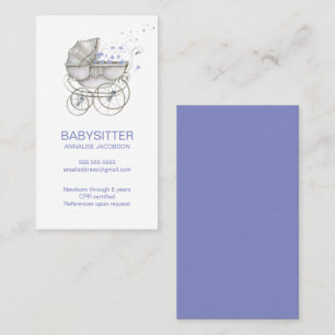 Vintage Baby Carriage Babywatch Visitkort