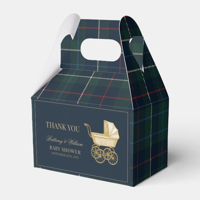 Vintage Baby Carriage Classic Baby Shower  Presentaskar (Framsidan Sidan)