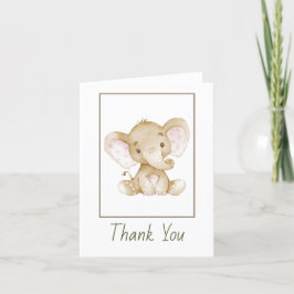 Vintage Baby elefant-tackkort, ditt kort