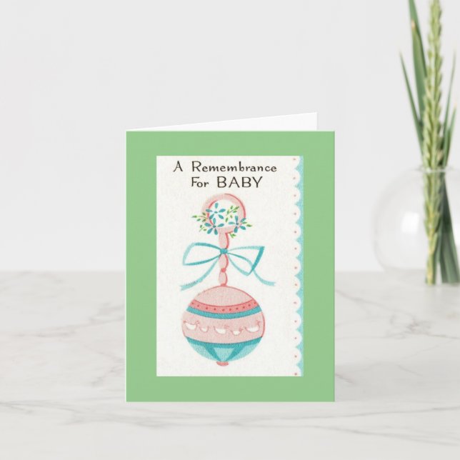 Vintage Baby Gift Kort (Framsida)