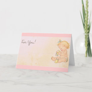 Vintage Baby Gift Märkre Kort