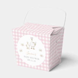 Vintage Baby Girl Silly Goose Pink Bow Shower Presentaskar