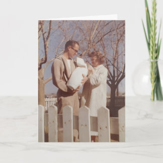 Vintage Baby Grattisar Kort