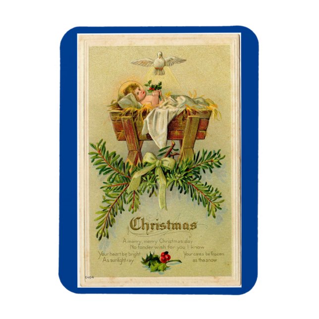 Vintage Baby Jesus flexibla magnet (Vertikal)