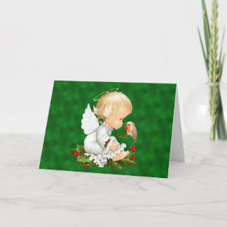 Vintage Baby julängel Helgkort