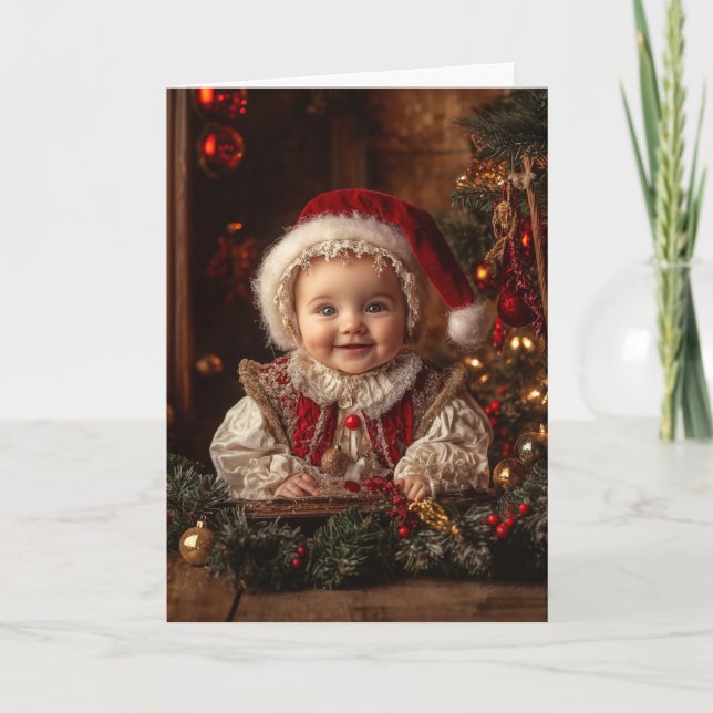 Vintage Baby julkort Kort (Framsida)