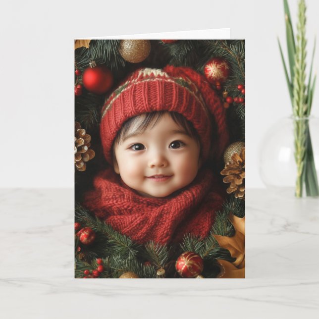 Vintage Baby julkort Kort (Framsida)