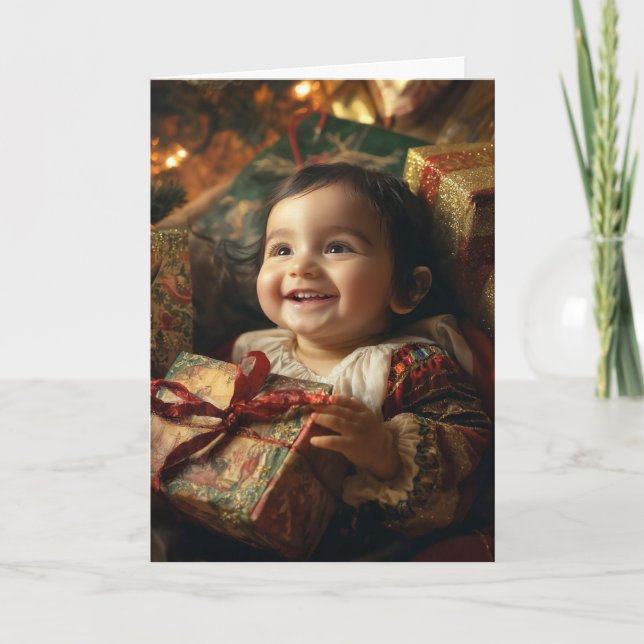 Vintage Baby julkort Kort (Framsida)