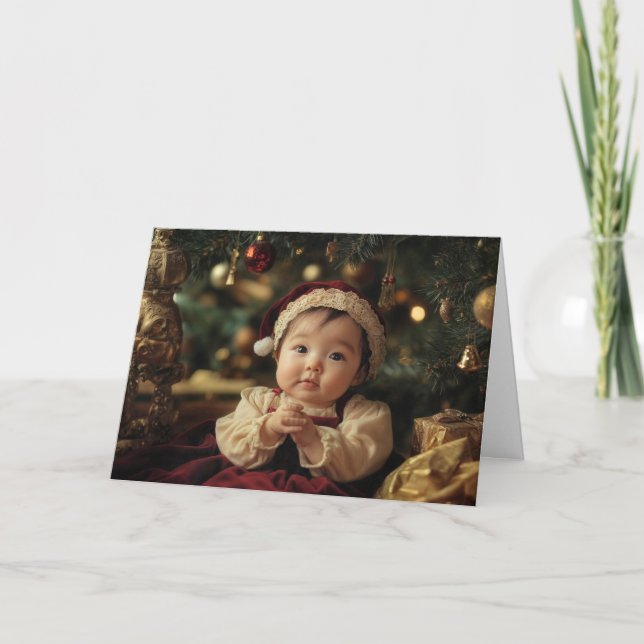 Vintage Baby julkort Kort (Framsida)