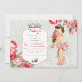 Vintage Baby Little Miss America Skönhetstävling P Inbjudningar