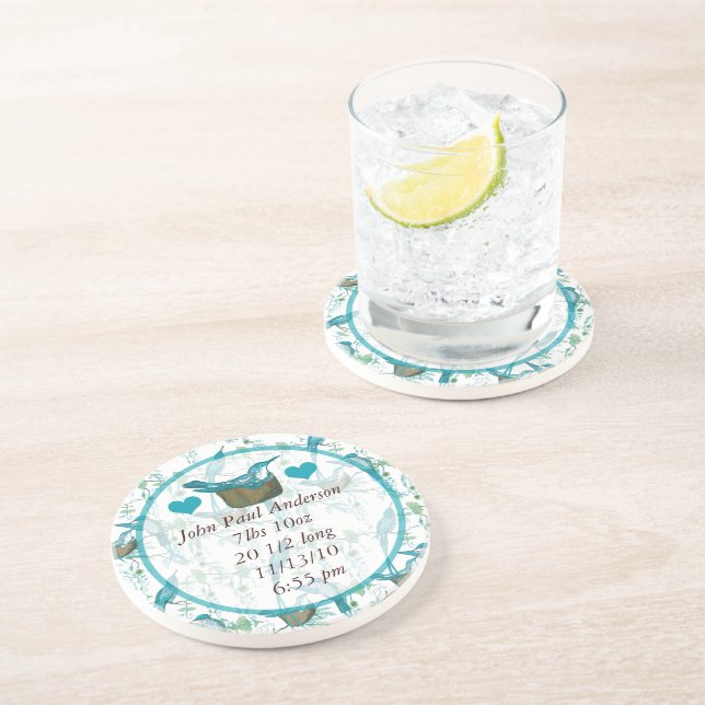 Vintage Baby med Moma och Pappa Bird Underlägg (Sidan)