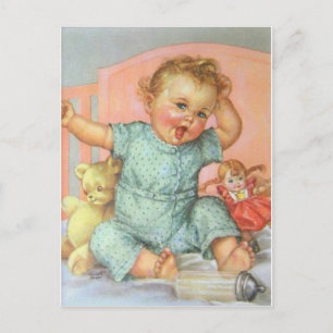 Vintage Baby och Leksaker Vykort