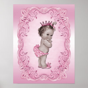 Vintage Baby Princess Rosa Poster