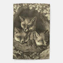 Vintage baby rävskog