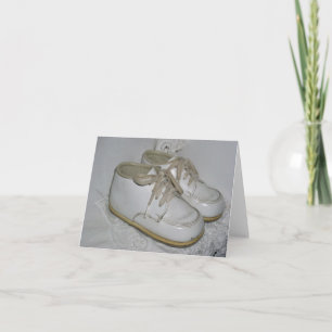 Vintage Baby Shoes Notecard Kort