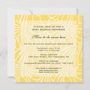 Vintage Baby Shower, Art nouveau Blommönster Inbjudningar