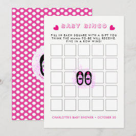 Vintage Baby Shower Bingo Game (babyskor) Inbjudningar