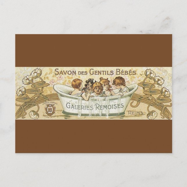 Vintage Baby Soap Ad Vykort (Framsida)