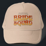 Vintage Bachelorette Party Bride Squad Bridesmaid Keps<br><div class="desc">Gör en stänk på din kommande bachelorette-fest med den här fantastiska personligen på retro bachelorette. Vare sig du firar en bach resa, en flicksemester eller en helgdag av bästa vänner, är den här anpassningsbarna en groovy bachelorette-partyt handelsvara perfekten till din oförglömliga flykting. Lägg till en personlig beröring till din bachelorette...</div>