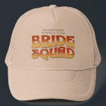 Vintage Bachelorette Party Bride Squad Bridesmaid Keps<br><div class="desc">Gör en stänk på din kommande bachelorette-fest med den här fantastiska personligen på retro bachelorette. Vare sig du firar en bach resa, en flicksemester eller en helgdag av bästa vänner, är den här anpassningsbarna en groovy bachelorette-partyt handelsvara perfekten till din oförglömliga flykting. Lägg till en personlig beröring till din bachelorette...</div>