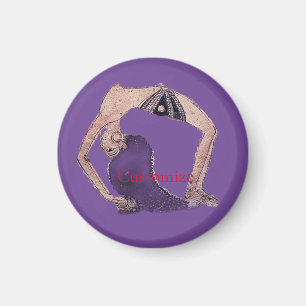 Vintage Backbend Yoga Pose Thunder_Cove Magnet
