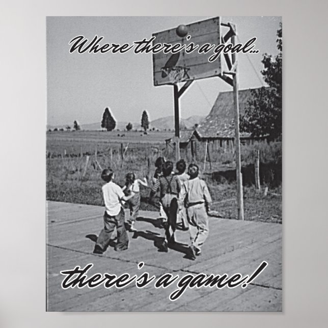 Vintage Backyard Basketball Poster (Framsidan)