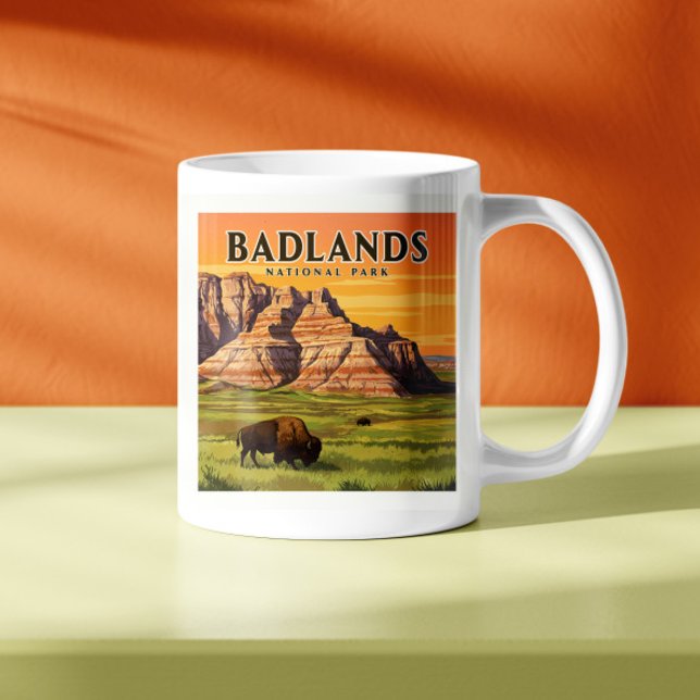 Vintage Badlands nationalpark Kaffemugg (Skapare uppladdad)