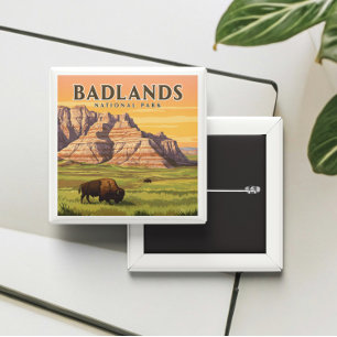 Vintage Badlands nationalpark Knapp