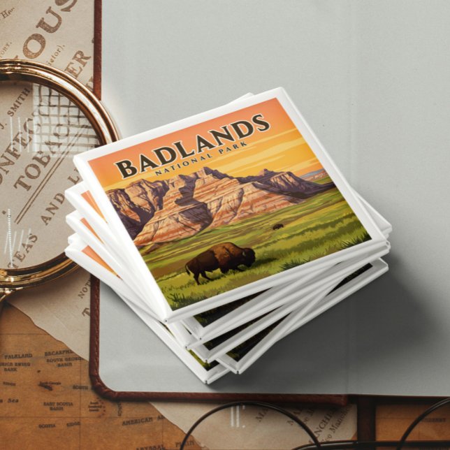 Vintage Badlands nationalpark Magnet (Skapare uppladdad)