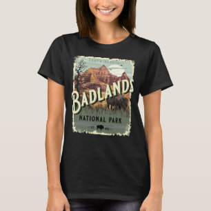 Vintage Badlands nationalpark South Dakota Travel T Shirt